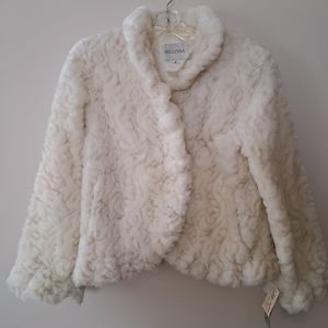 Vintage Bellessa Cream faux-fur coat